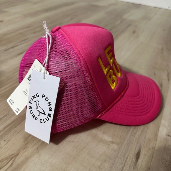 New Anthropologie Ping Pong Surf Club Le Ski Bum Trucker Hat in Pink main image 7